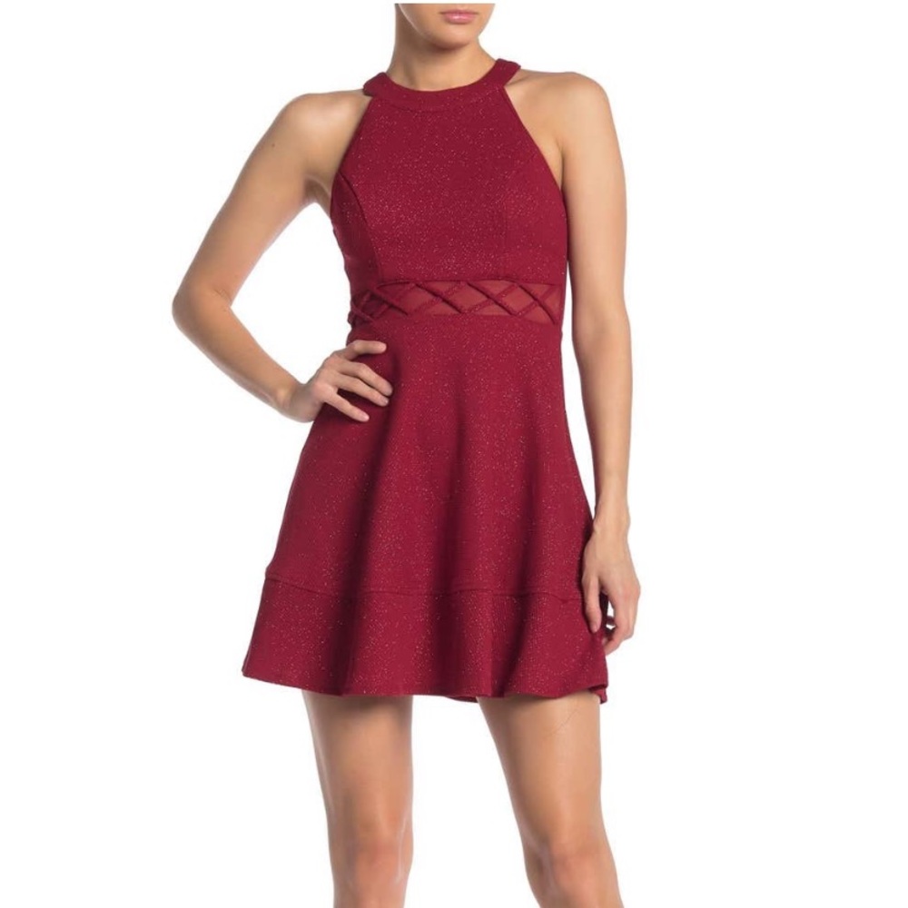 🌟HP🌟🌺NEW🌺Love Nickie Lew Red Glittery Dress🌺